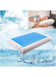 Memory Foam Bed Gel Pillow Cooling Orthopedic Cushion, White