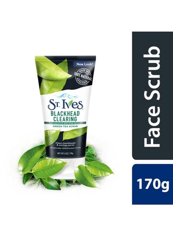 St. Ives Blackhead Clearing Green New Formula Tea Scrub, 170gm