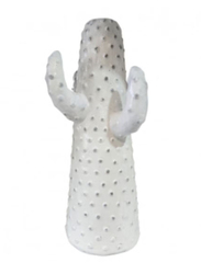 Metal Cactus, Large, White