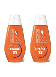 Creme 21 Ultra Dry Skin with Almond Oil And Vitamin E Body Lotion, 2 x 250ml