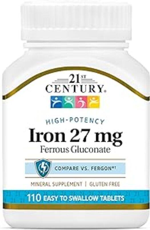 

Generic 21ST CENTURY IRON 27 MG FERROUS GLUCONATE, TABLETS 30'S