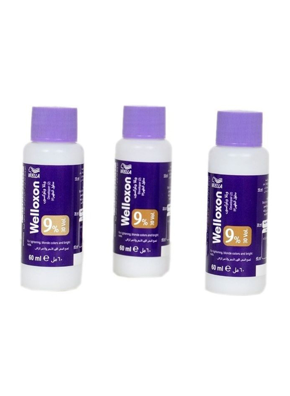 Wella Welloxon 9% 30 Volume Hair Color, 3 x 60ml, Blonde