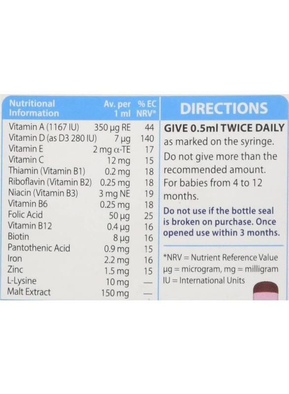 Vitabiotics Wellbaby Multi-Vitamin Drops, 30ml