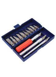 Mega Hobby Knife Set, 16 Piece, Blue