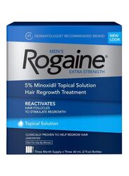 Rogaine Extra Strength Hair Regrowth Solution Set for All Hair Types, 60ml, 3 Piece