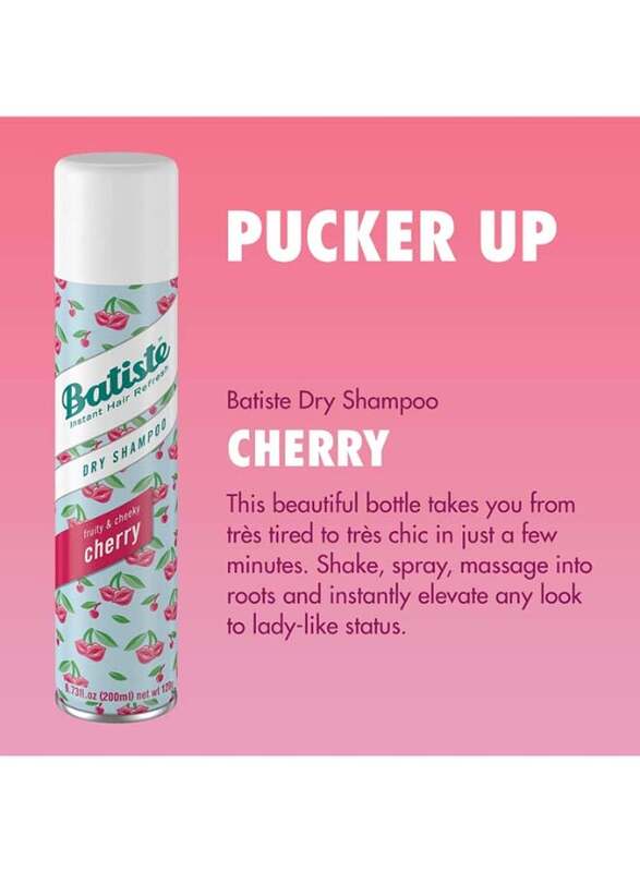 Batiste Cherry Dry Shampoo for All Hair Types, 200ml