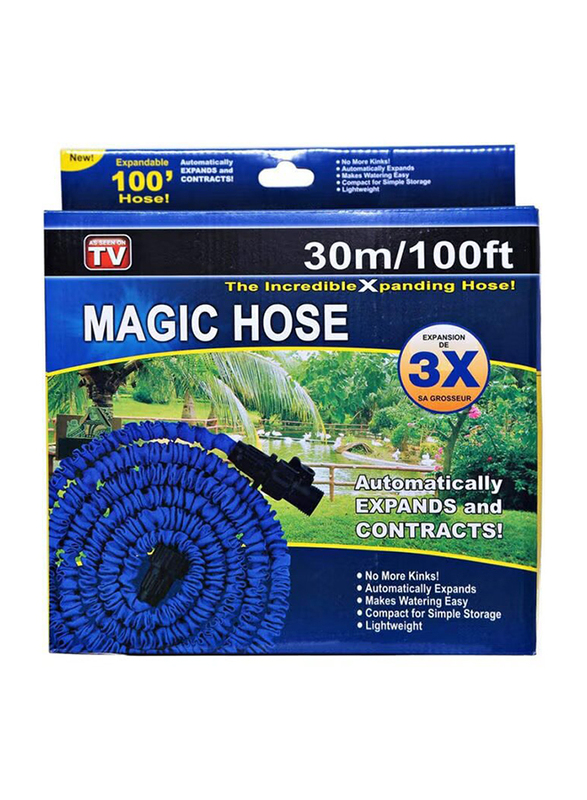 Expanded Water Hose For Irrigation of Gardens, 30 Meter, Blue