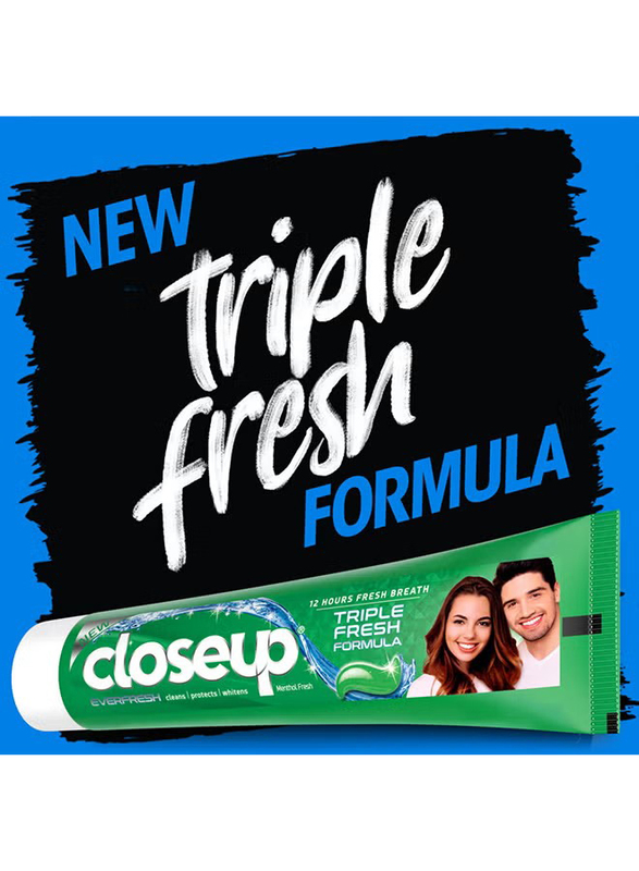 Closeup Menthol Fresh Triple Fresh Formula Gel Toothpaste, 120ml