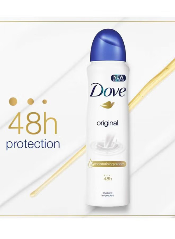 Dove Original Antiperspirant Deodorant, 150ml, 2 Piece