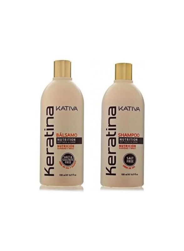 Kativa Keratina Shampoo Plus Conditioner Kit, 2 x 100ml