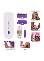Finishing Touch Yes Ladies Electric Shaver Trimmer, White/Purple