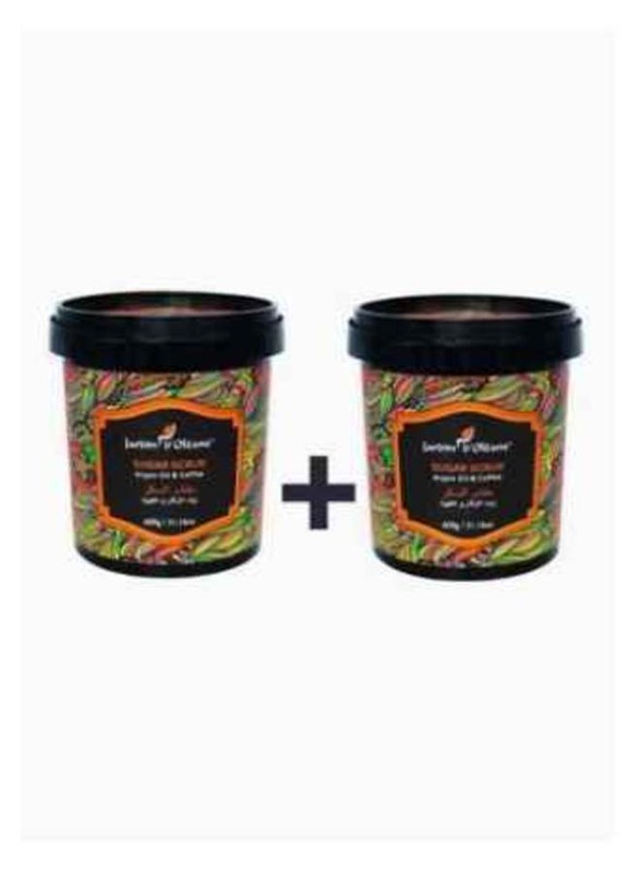 Jardin D Oleane Argan Oil & Coffee Sugar Scrub, 2 x 600gm