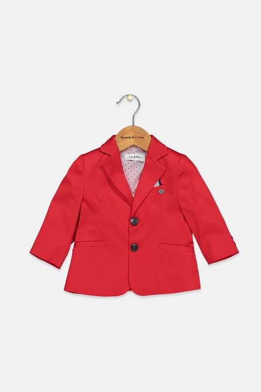 BYBLOS Toddler boys regular fit stripe casual blazer red and rosso