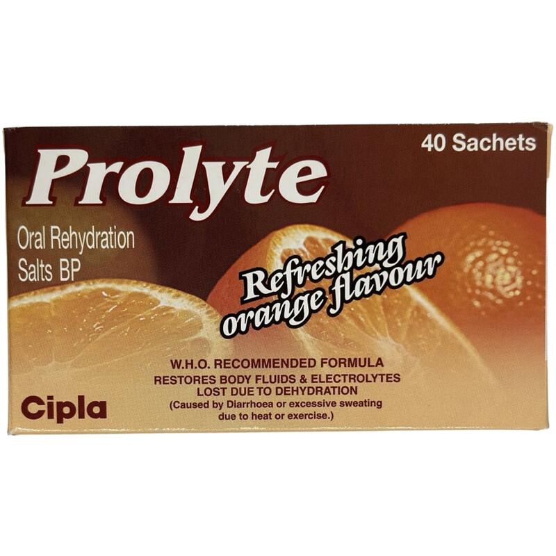 PROLYTE ORANGE FLAVOUR SACHETS 40`S