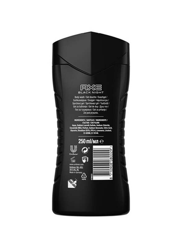 Axe Black Night 3-In-1 Body Wash, 250ml