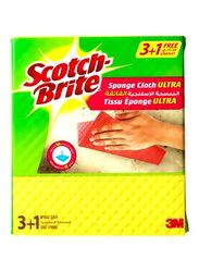 Scotch Brite Ultra Cloth Sponge, 4 Piece, Yellow