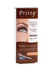 Pritty Eyelash & Eyebrow Dye Kit, Brown