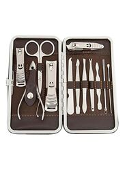 QQCUTE 12-Piece Manicure and Pedicure Set, Silver