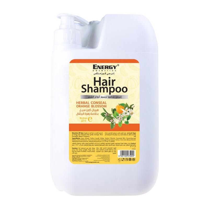 Energy Cosmetics Hair Shampoo Herbal Conseal Orange Blossom 5 L