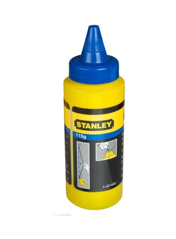 Stanley 113g Chalk Line Refill, Blue/Yellow