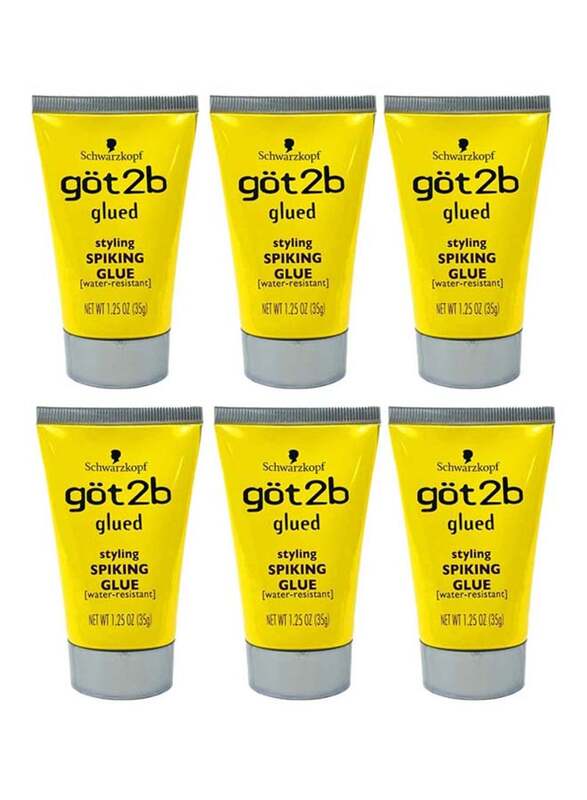 Got2b Glued Styling Spiking Water Resistant Glue Unisex, 6 x 35ml