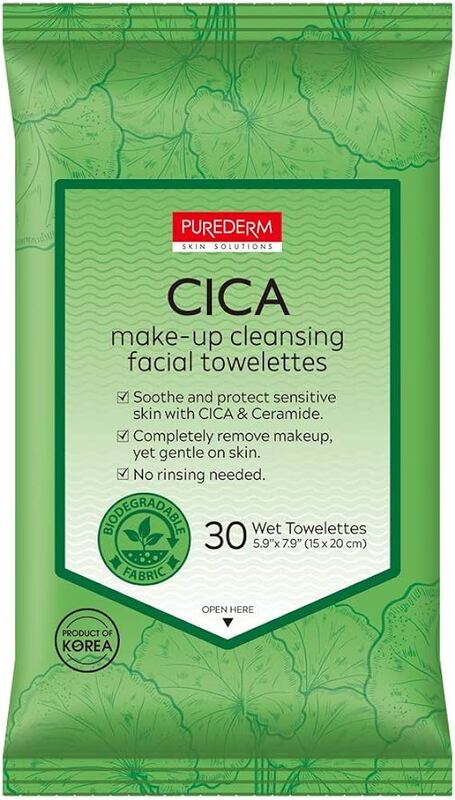 Purederm CICA Make-up Cleansing Facial Towelettes