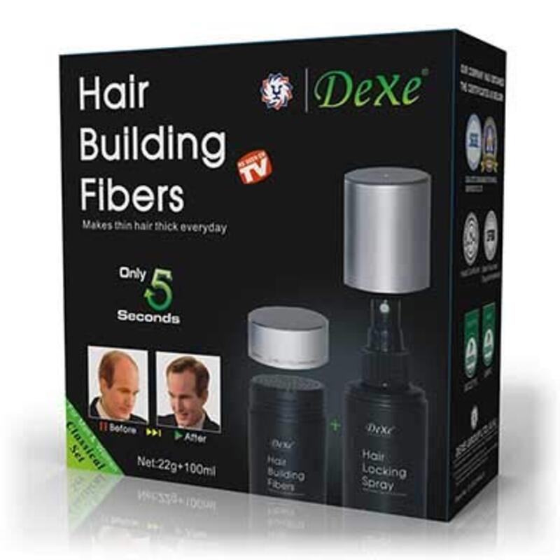 Dexe Hair Building Fibers with Hair Locking Spray Kit, 2 Pieces