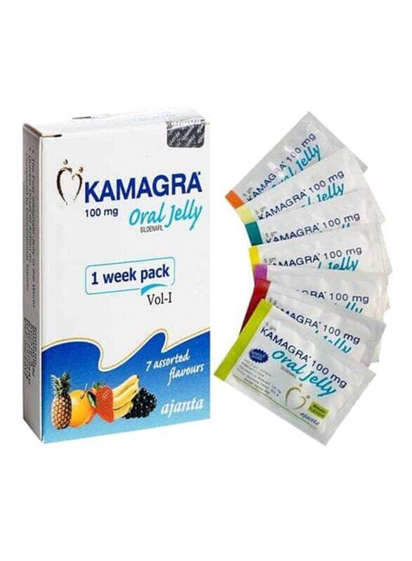 

Kamagra-Banned 1 Week Vol-I Pack 7 Assorted Flavour Oral Jelly, 100mg, 7 Pieces
