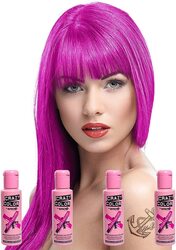 Renbow Crazy Color Semi Permanent Hair Dye Colour, Pinkissimo No.42, 4 x 100ml