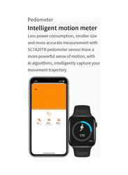 K90 Smart Watch Full Touch Screen Smartwatch for Android and IOS, Black