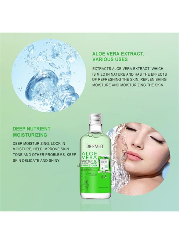 Dr. Rashel Aloe Vera Essence and Micellar Cleansing Water, 300ml, Green