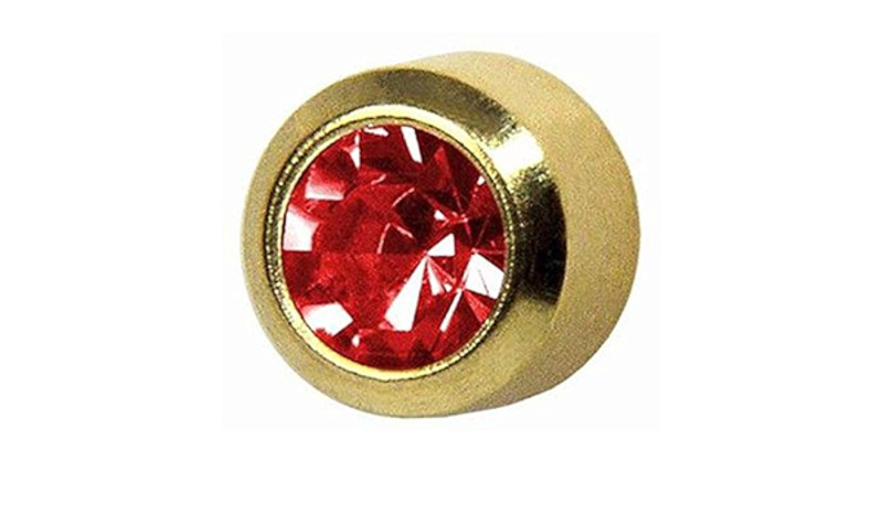 Caflon Safetec 24Ct Gold Plated Ruby Clawset Earring