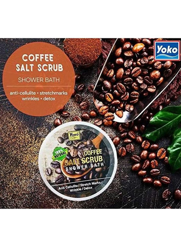 Yoko Coffee Salt Scrub Gold Shower Bath, 240gm