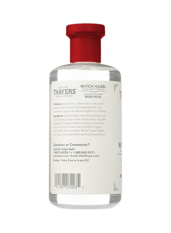 Thayers Witch Hazel Aloe Vera Rose Petal Toner, 12oz