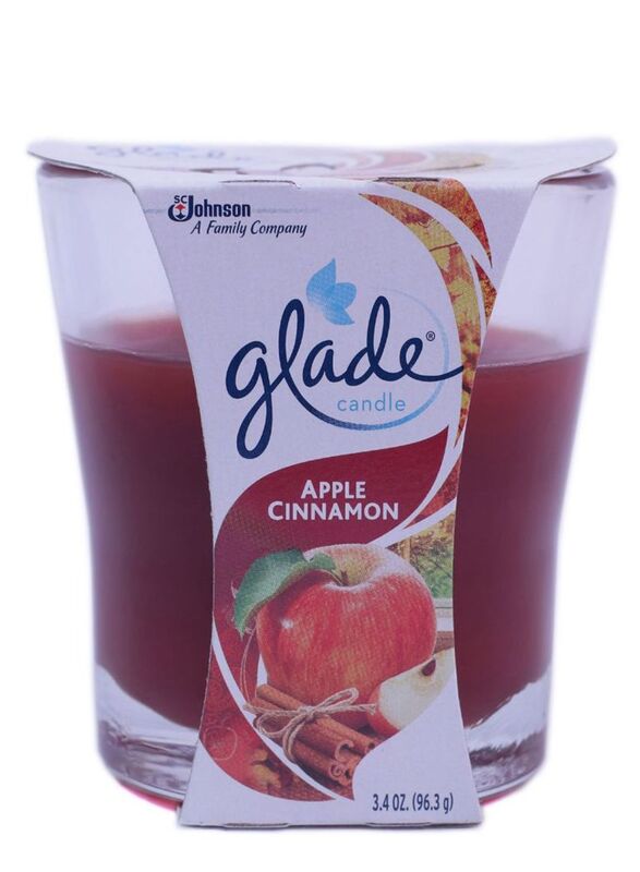 

Glade Apple Cinnamon Candle, 3.4oz, Red