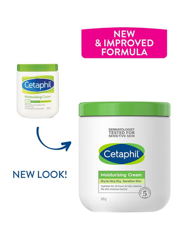 

Cetaphil Moisturizing Cream for Very Dry and Sensitive Skin, 550gm