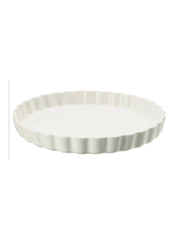 32cm Round Pie Dish, Off White