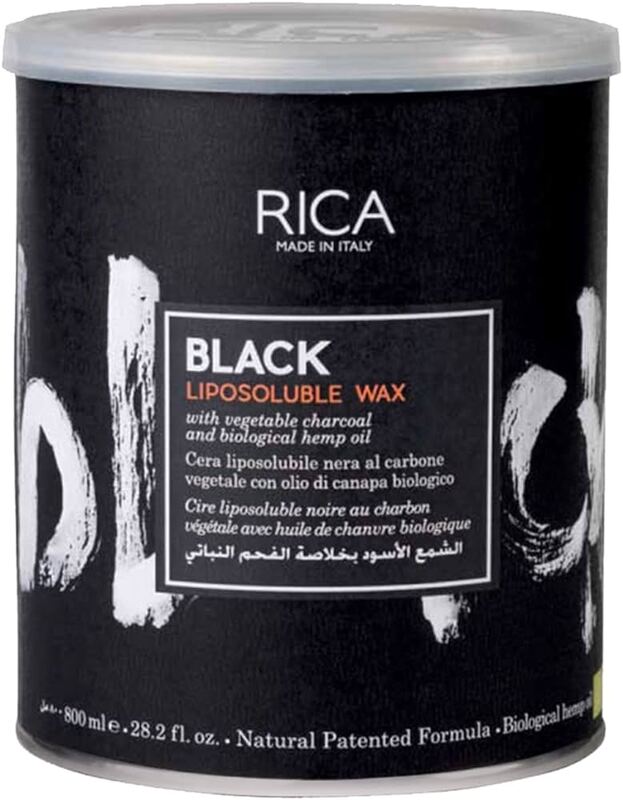 Rica Cosmetics Black Liposoluble Wax  800 Ml