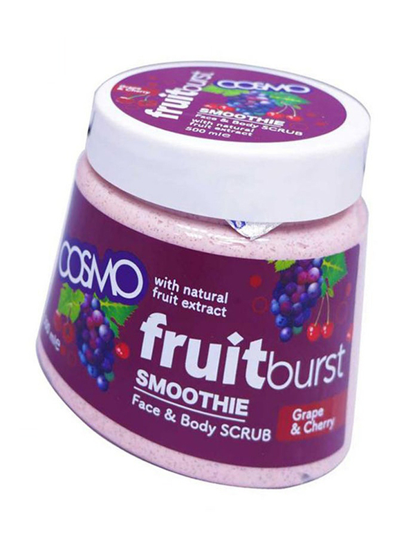 Cosmo Fruitburst Smoothie Face And Body Scrub With Grape And Cherry, 500ml