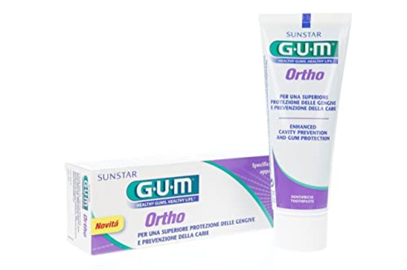 Sunstar Gum Ortho Toothpaste Gel with Ginger Extract, Aloe Vera, Vitamin E, 75ml