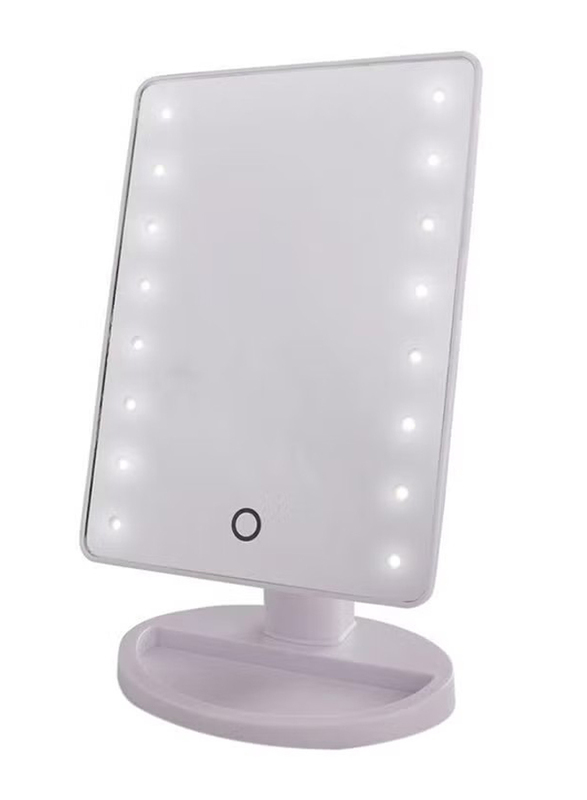 Makeup Mirror with LED Lights, White