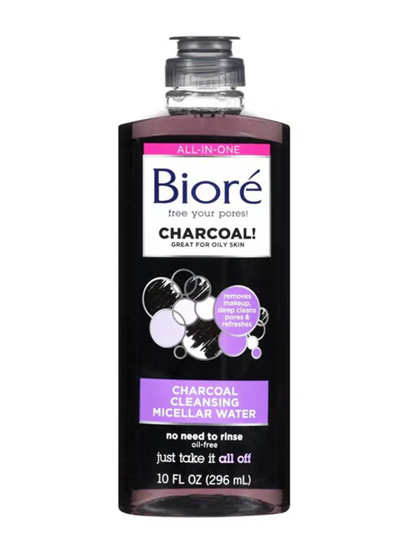 Biore Charcoal Cleansing Micellar Water, 2 x 296ml