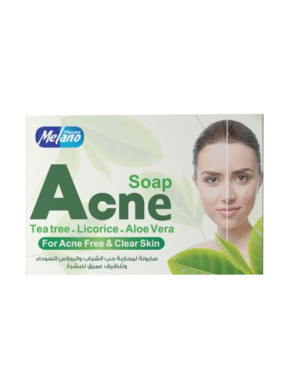 Melano Acne Soap with Tea Tree Licorice and Aloe Vera Extract, 100gm
