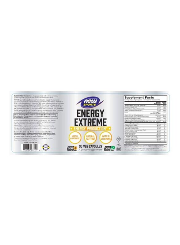 Now Foods Energy Extreme Production Dietary Supplement, 90 Veg Capsules