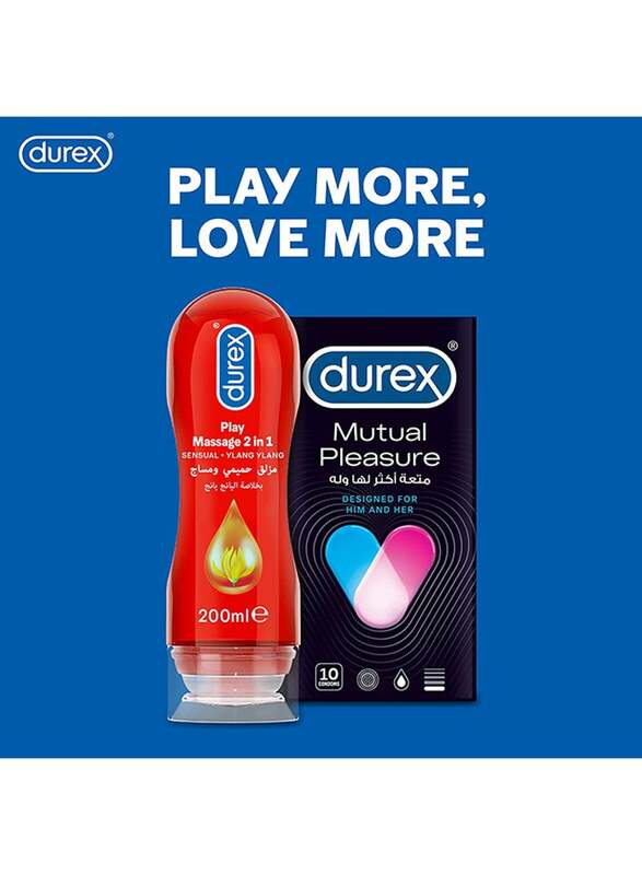 Durex Play Massage 2-in-1 Sensual Ylang Ylang Lubricant, Red, 200ml