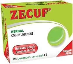 ZECUF HERBAL COUGH LOZENGES 24`S SUGAR FREE