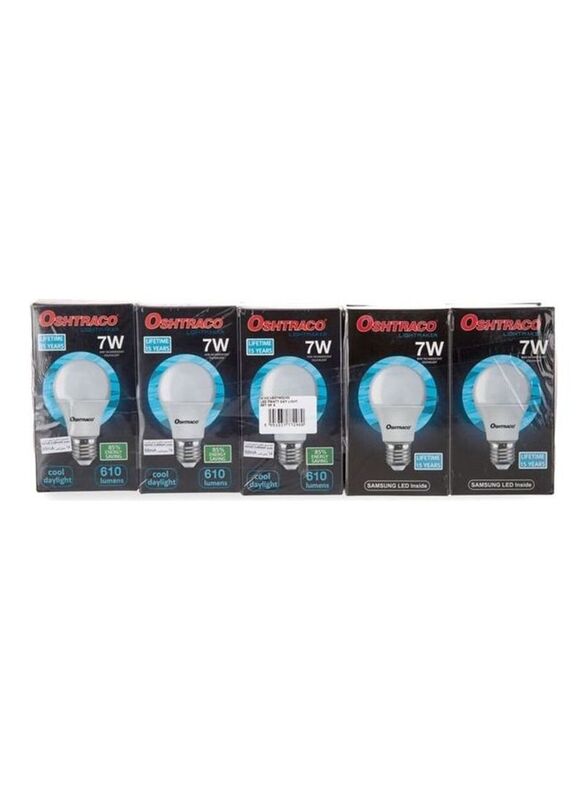 Oshtraco 5-Piece 7W LED Bulbs, White
