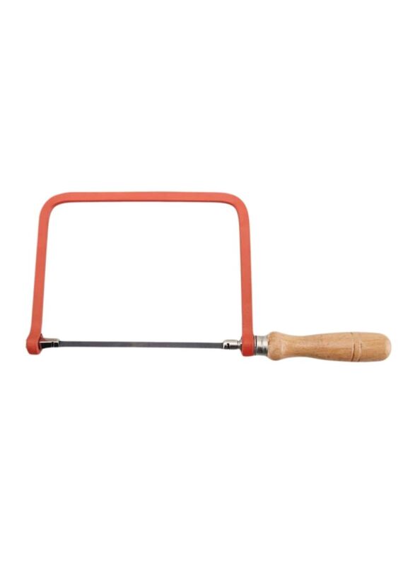 Suki 150mm Coping Saw with Wooden Handle, Silver/Red