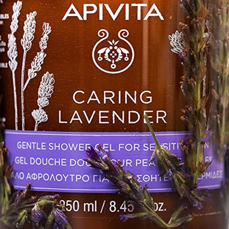 Apivita Caring Lavender Gentle Shower Gel for Sensitive Skin, 250ml