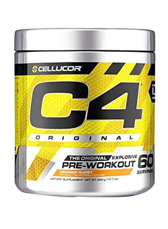 Cellucor 60 Servings C4 The Original Explosive Pre-Workout Powder, 360g, Orange Burst